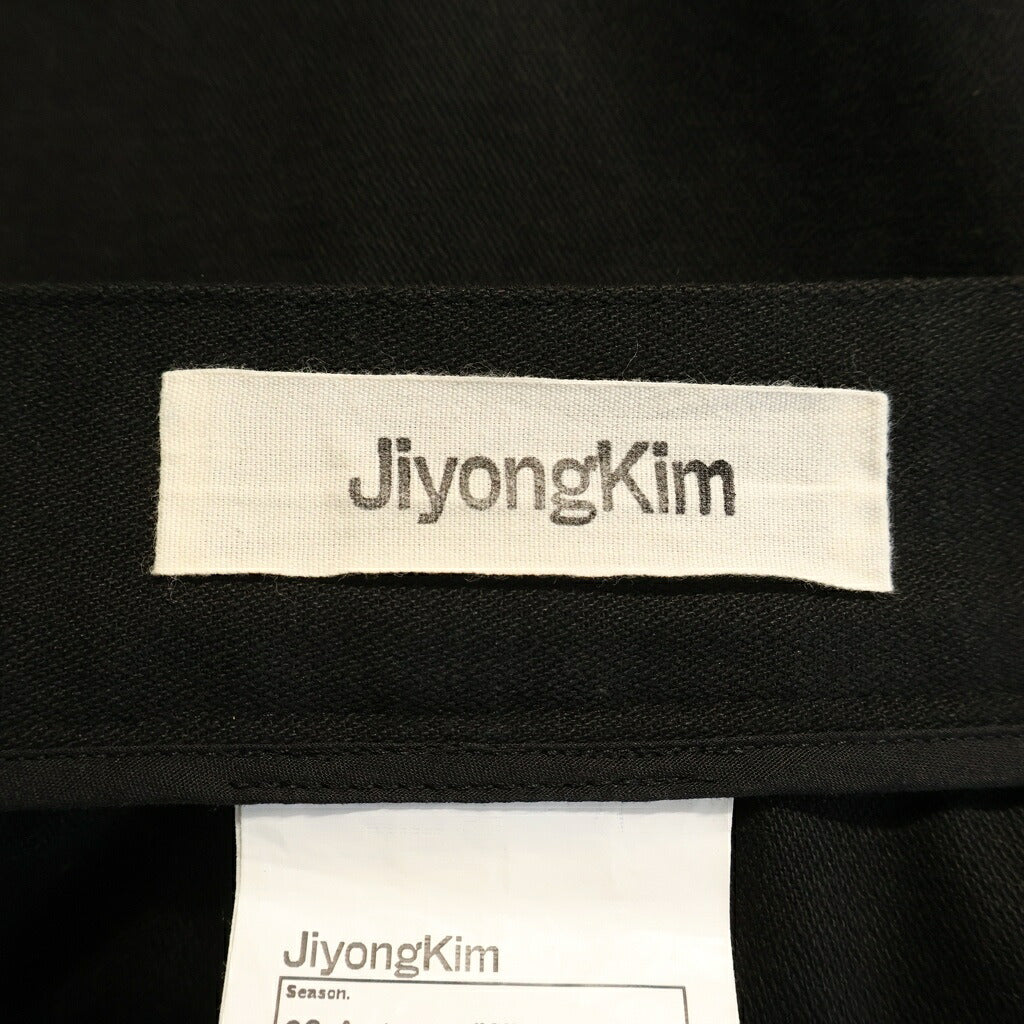 JIYONGKIM(ジヨンキム) 23AW SUN-BLEACHED DOUBLE KNEE TROUSERS ダブルニー ロングパンツ ブラック JK23AWPA09