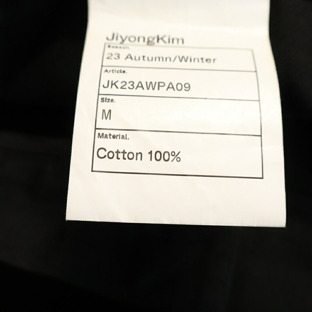 JIYONGKIM(ジヨンキム) 23AW SUN-BLEACHED DOUBLE KNEE TROUSERS ダブルニー ロングパンツ ブラック JK23AWPA09