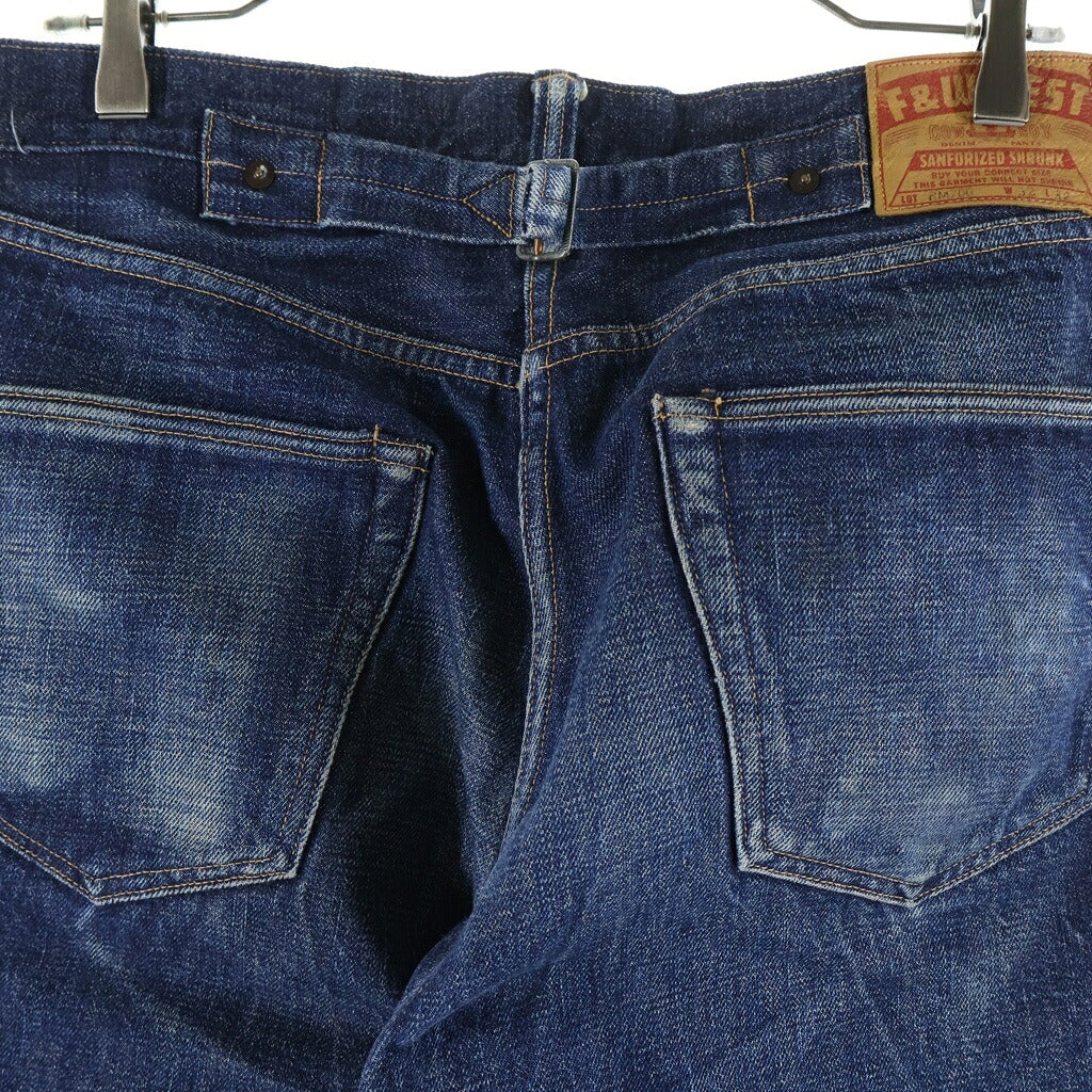 WAREHOUSE(ウェアハウス) ×Free & Easy (フリー&イージー) RM700 Denim Pants ボタンフライ バックル デニムパンツ インディゴ
