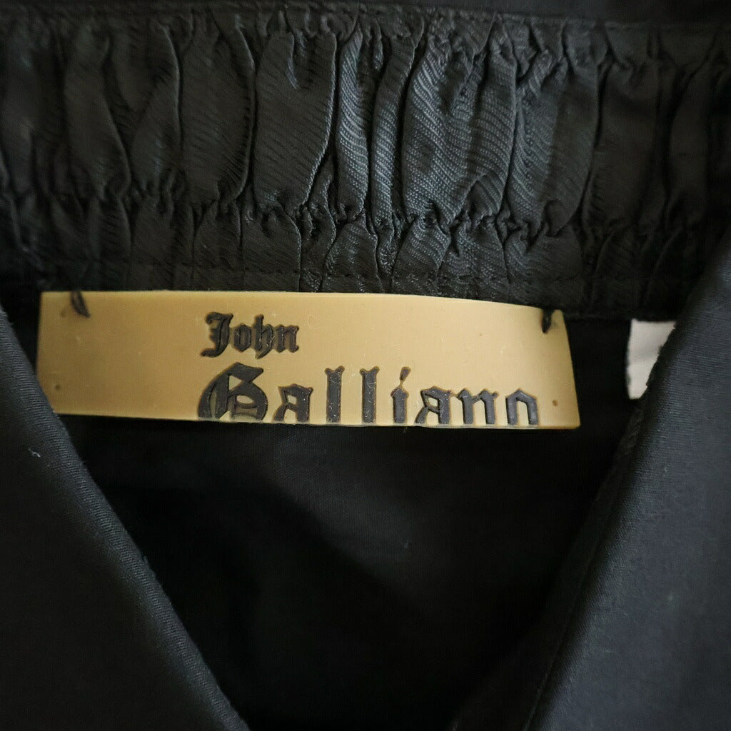 John Galliano(ジョン ガリアーノ) Graphic LS Shirt グラフィックプリント ロングスリーブ 長袖シャツ ブラック AUM304S
