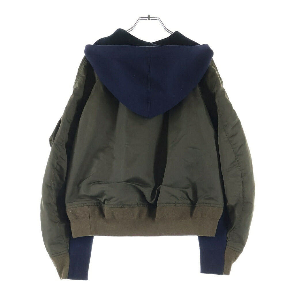 Sacai(サカイ) 26SS Docking Sponge Sweat Hoodie Jacket ドッキング スウェット フーディ ジャケット ネイビー/カーキ 26-08343