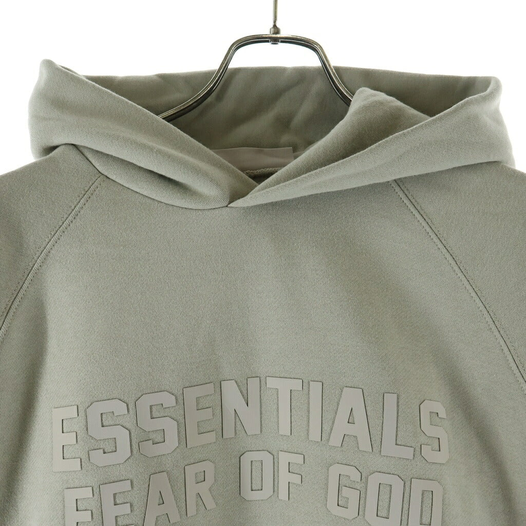 FEAR OF GOD ESSENTIALS(フィアオブゴッド エッセンシャルズ) HOODIE ラバーロゴ プルオーバースウェットパーカー フーディー カーキ