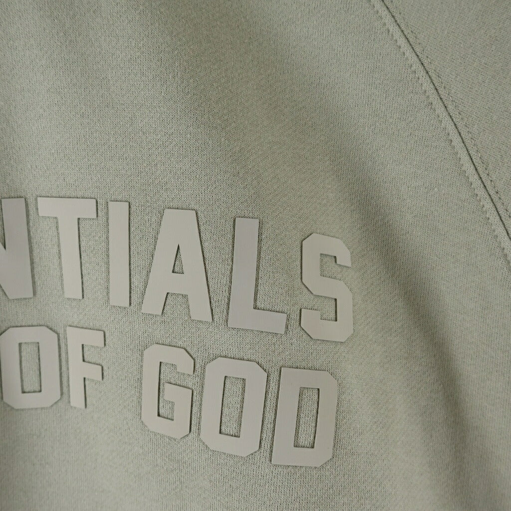 FEAR OF GOD ESSENTIALS(フィアオブゴッド エッセンシャルズ) HOODIE ラバーロゴ プルオーバースウェットパーカー フーディー カーキ