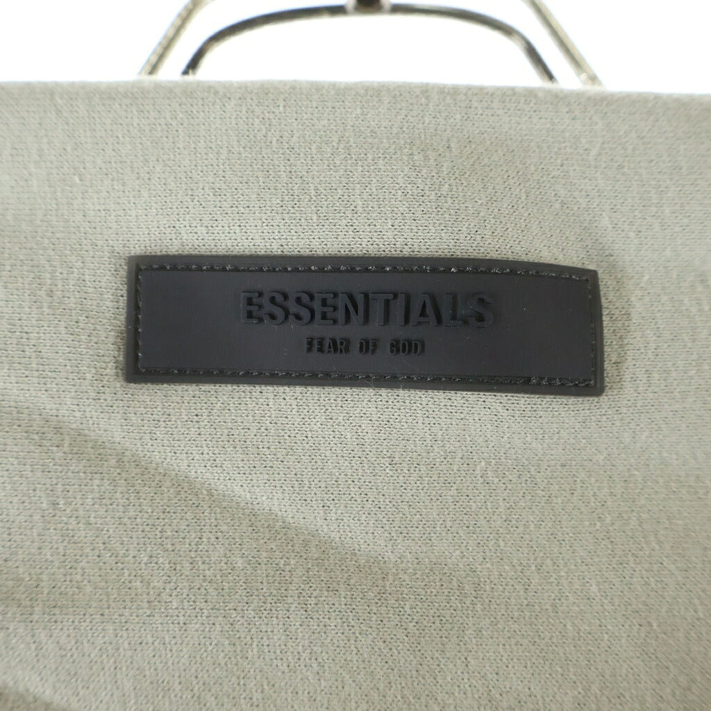 FEAR OF GOD ESSENTIALS(フィアオブゴッド エッセンシャルズ) HOODIE ラバーロゴ プルオーバースウェットパーカー フーディー カーキ