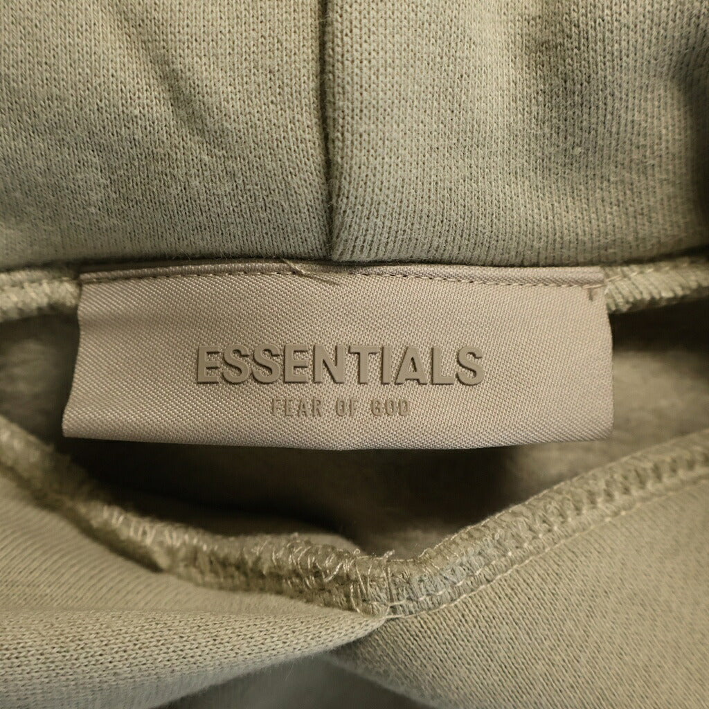 FEAR OF GOD ESSENTIALS(フィアオブゴッド エッセンシャルズ) HOODIE ラバーロゴ プルオーバースウェットパーカー フーディー カーキ