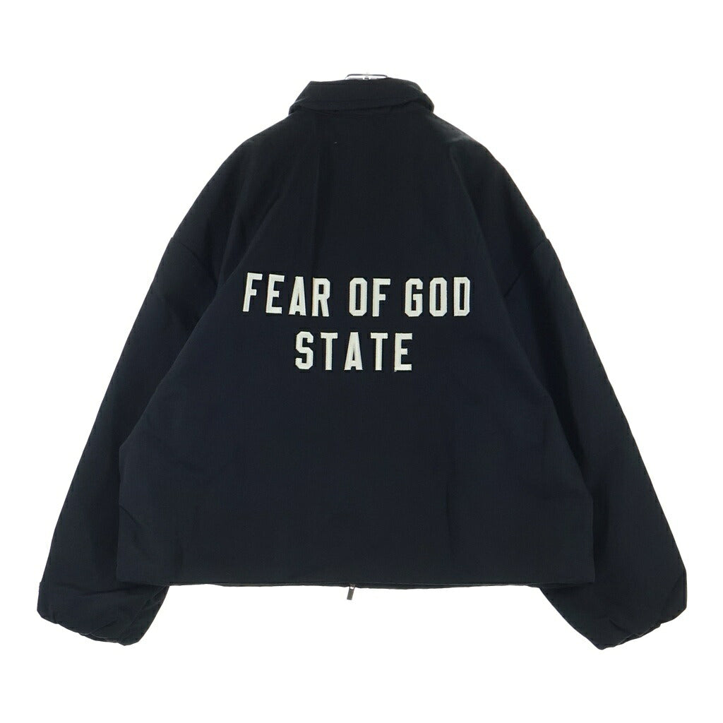 FEAR OF GOD ESSENTIALS(フィアオブゴッド エッセンシャルズ) TEXTURED NYLON TRUCKER JACKET ナイロントラッカージャケット ブラック