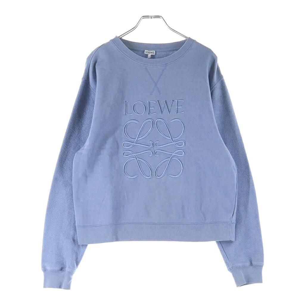 LOEWE(ロエベ) Anagram Sweatshirt アナグラム ロゴ刺繍 クルーネックスウェットトレーナー ブルー S359341XA8