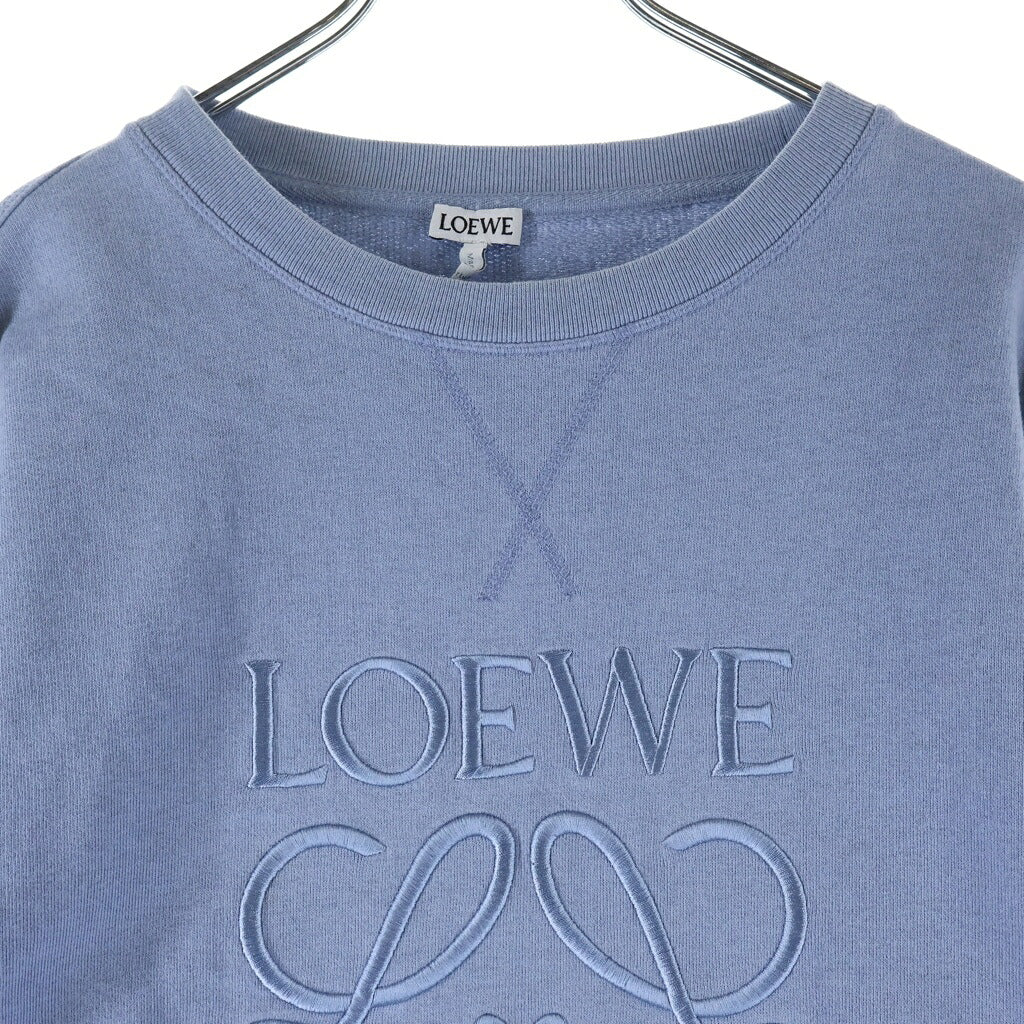 LOEWE(ロエベ) Anagram Sweatshirt アナグラム ロゴ刺繍 クルーネックスウェットトレーナー ブルー S359341XA8