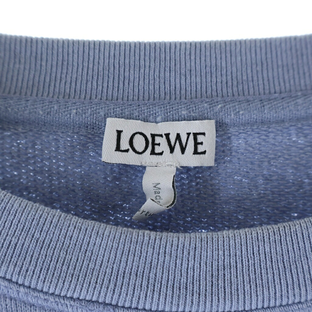 LOEWE(ロエベ) Anagram Sweatshirt アナグラム ロゴ刺繍 クルーネックスウェットトレーナー ブルー S359341XA8