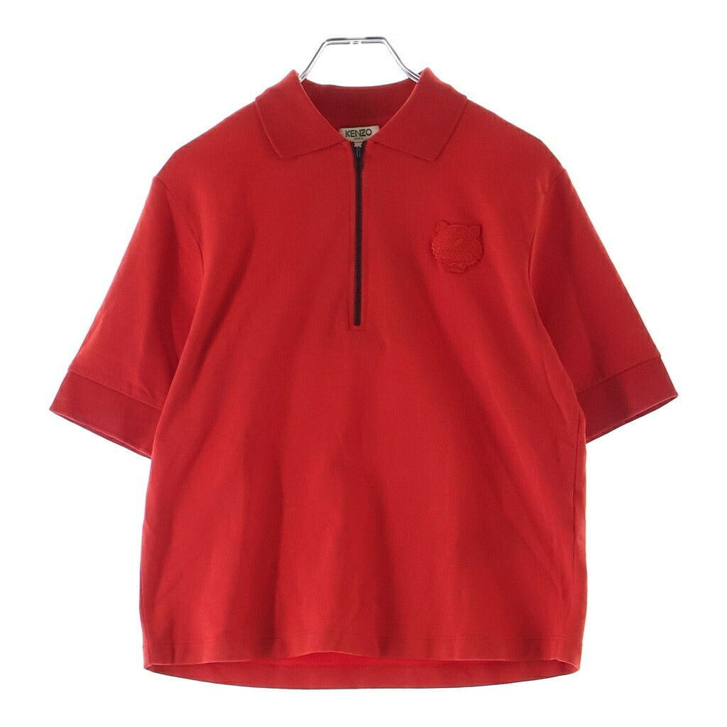 KENZO(ケンゾー) Tiger Zip Polo Shirt 半袖ポロシャツ レッド F952TO782955