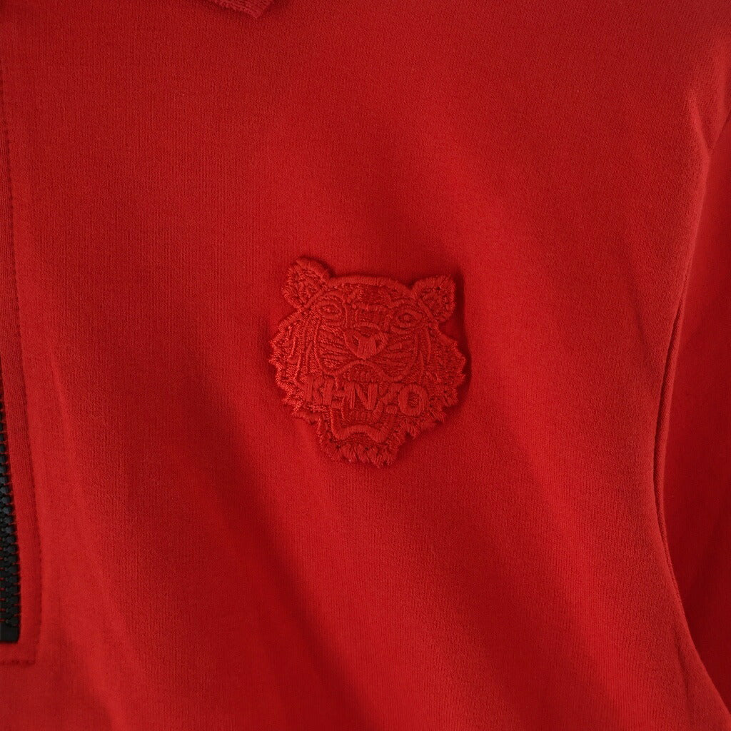 KENZO(ケンゾー) Tiger Zip Polo Shirt 半袖ポロシャツ レッド F952TO782955