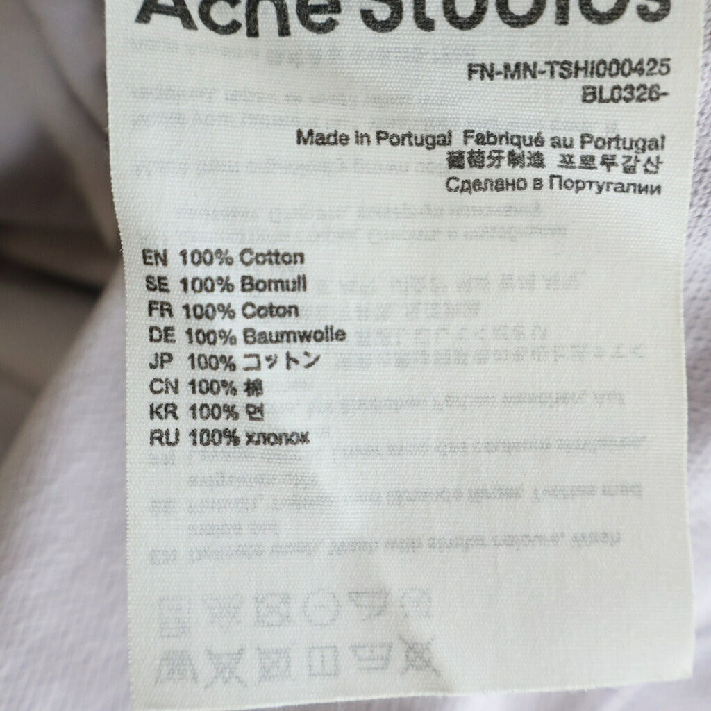 Acne Studios(アクネ ストゥディオズ) Bubble Logo Polo T-Shirt 半袖ポロシャツ パープル BL0326- FN-MN-TSHI000425 BL0326