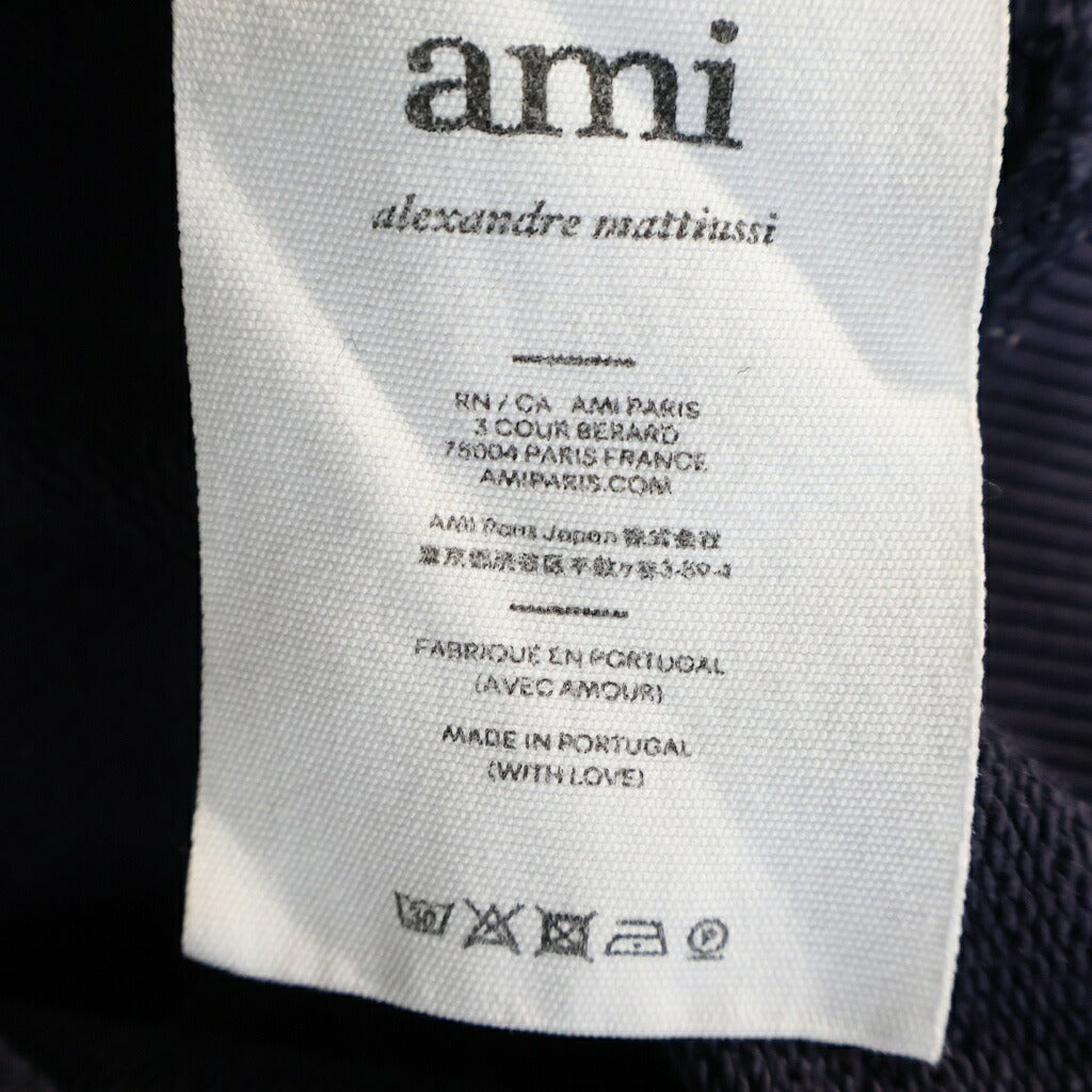 AMI Alexandre Mattiussi(アミアレクサンドルマテュッシ) Sweatshirt ハートロゴ刺繍 クルーネックスウェットトレーナー ネイビー E21HJ007.730