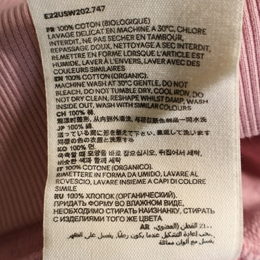 AMI Alexandre Mattiussi(アミアレクサンドルマテュッシ) Hoodie ハートロゴ刺繍 プルオーバースウェットパーカー フーディー ピンク E22USW202.747
