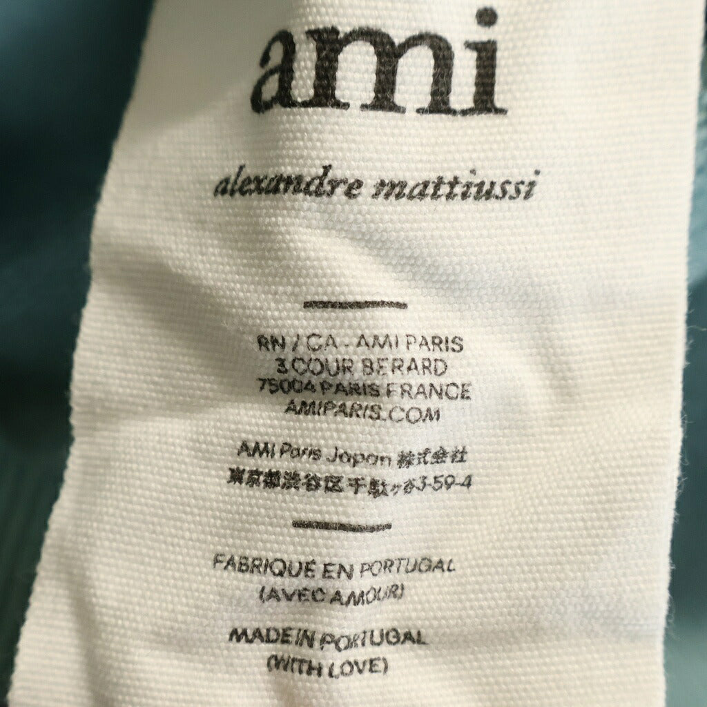 AMI Alexandre Mattiussi(アミアレクサンドルマテュッシ) Hoodie ハートロゴ刺繍 プルオーバースウェットパーカー フーディー グリーン E21FJ058.747