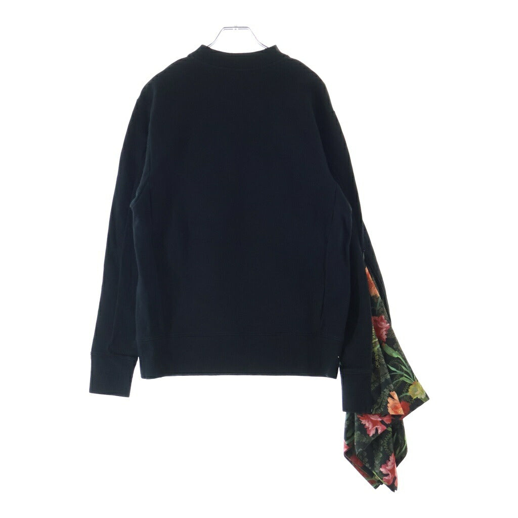 OFF-WHITE(オフホワイト) 18AW Sweatshirt ジップデザイン クルーネックスウェットトレーナー ブラック OWBA041E18003085
