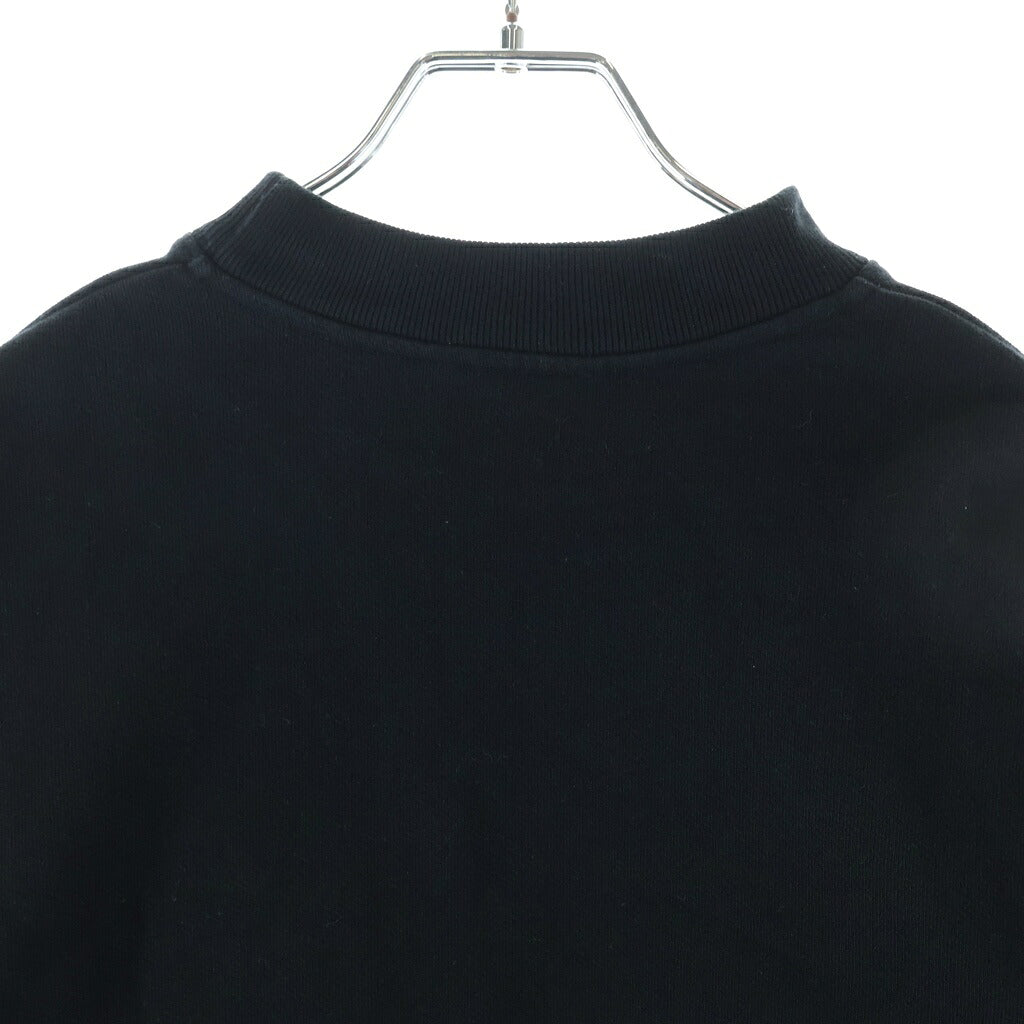OFF-WHITE(オフホワイト) 18AW Sweatshirt ジップデザイン クルーネックスウェットトレーナー ブラック OWBA041E18003085