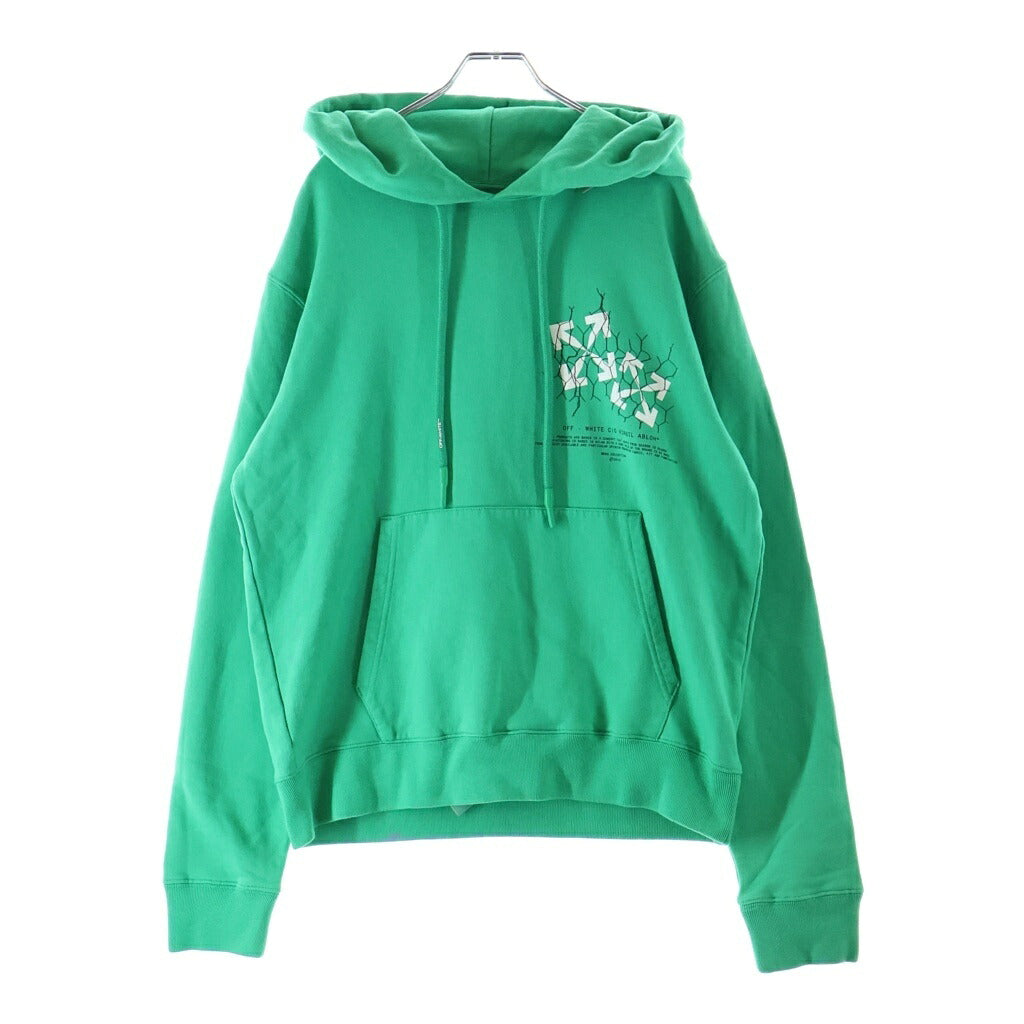 OFF-WHITE(オフホワイト) 20SS Fence Arrows Hoodie フェンス プルオーバースウェットパーカー フーディー グリーン OMBB034S20E30002