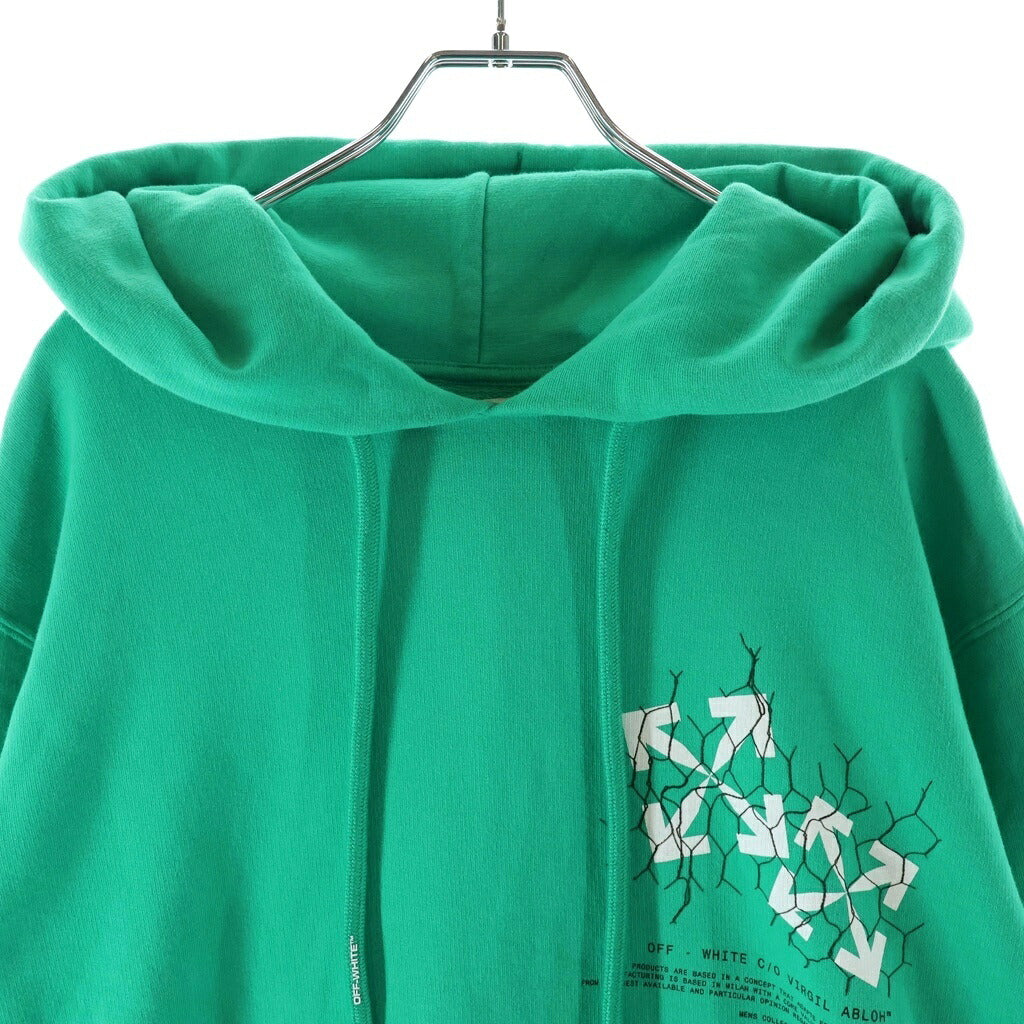 OFF-WHITE(オフホワイト) 20SS Fence Arrows Hoodie フェンス プルオーバースウェットパーカー フーディー グリーン OMBB034S20E30002