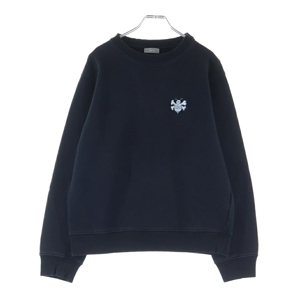 DIOR(ディオール) SHAWN STUSSY Bee Sweatshirt ショーンステューシー ロゴ刺繍 クルーネックスウェットトレーナー ブラック 033J603C0531