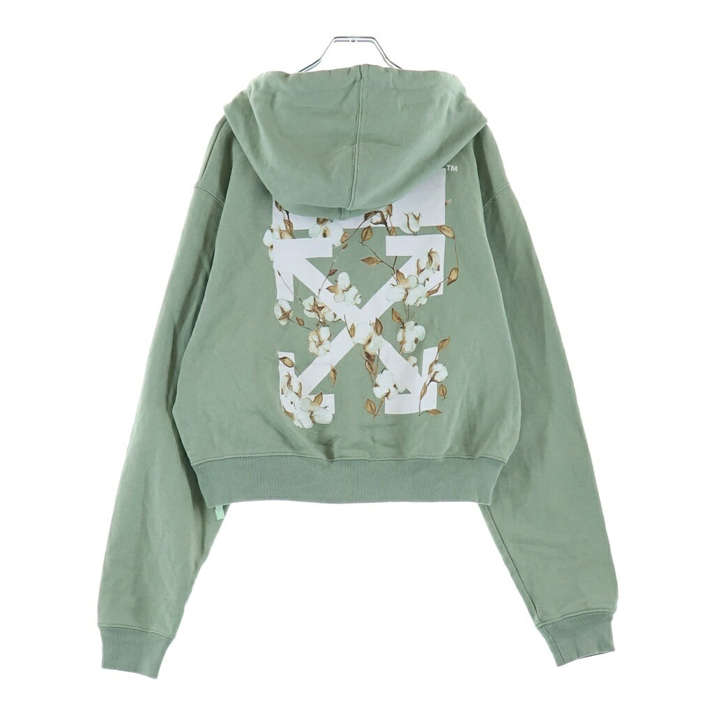 OFF-WHITE(オフホワイト) 19SS Flowers Hooded Sweatshirt プルオーバースウェットパーカー フーディー グリーン OWBB016R19003043