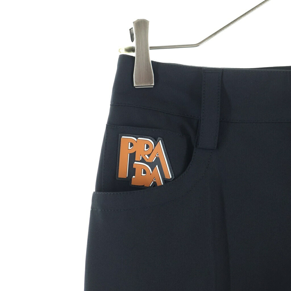 PRADA(プラダ) Nylon Pants ラバーロゴ ナイロンテーパードパンツ ブラック レディース 22H784