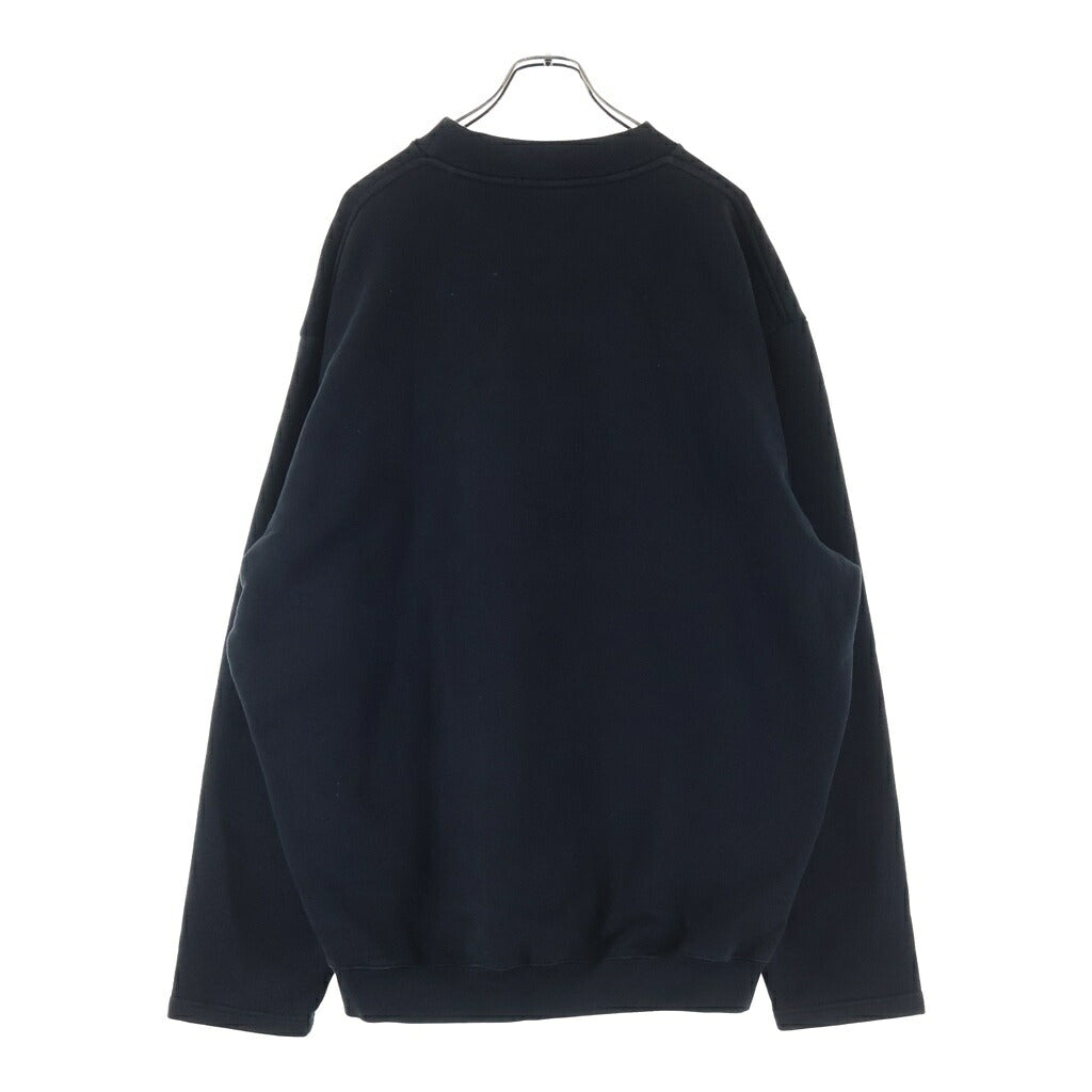VETEMENTS(ヴェトモン) 18AW Baseball Logo Embroidered Sweatshirt ベースボールロゴ刺繍 クルーネックスウェットトレーナー ブラック MAH18TR31