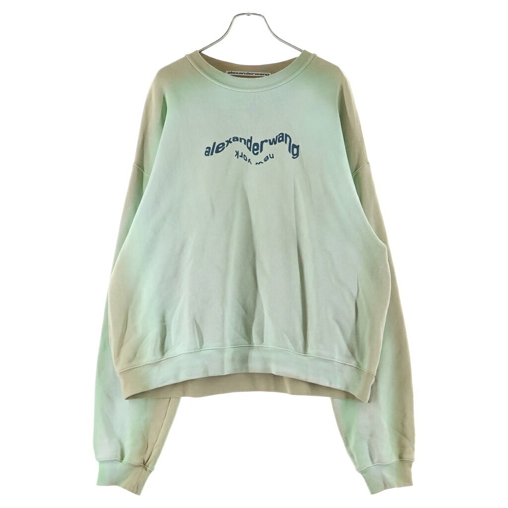 ALEXANDER WANG(アレキサンダーワン) Gradation Sweatshirt グラデーション クルーネックスウェットトレーナー グリーン UCC2221506