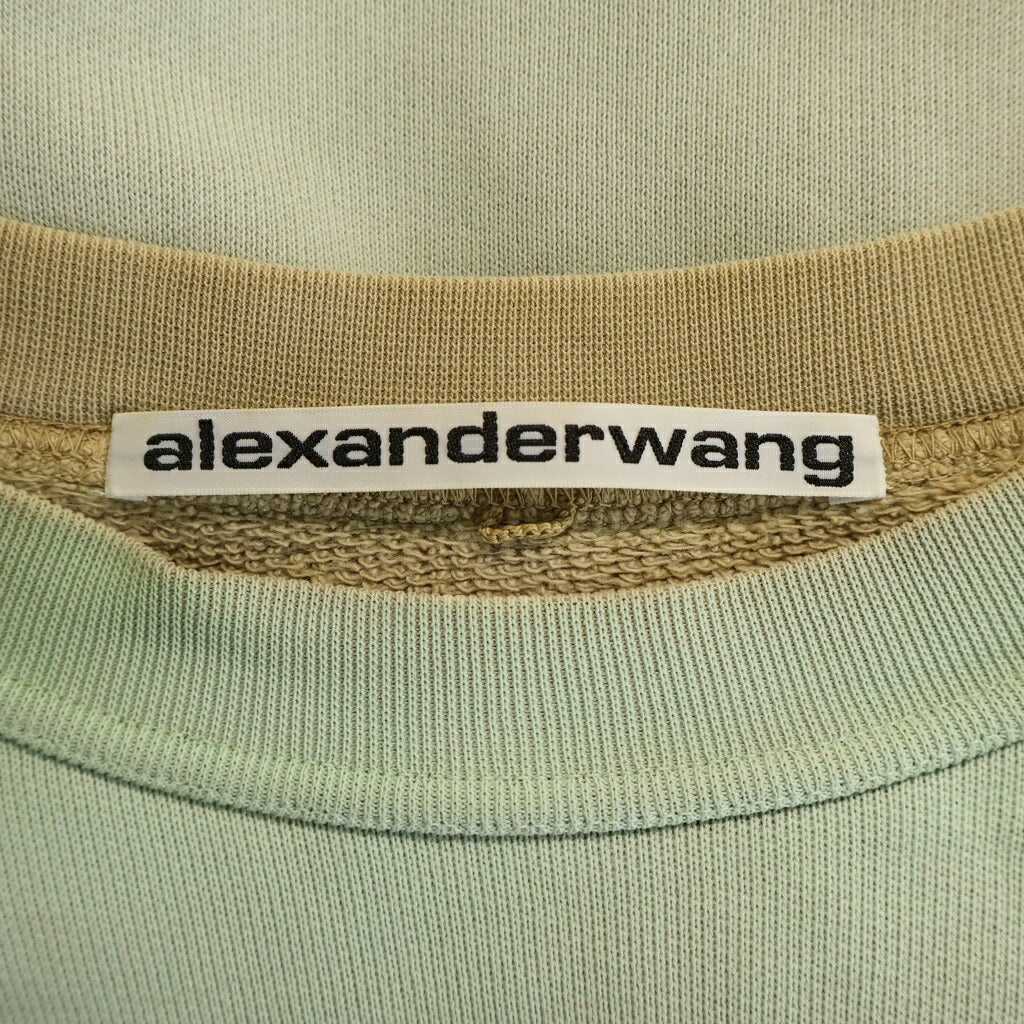 ALEXANDER WANG(アレキサンダーワン) Gradation Sweatshirt グラデーション クルーネックスウェットトレーナー グリーン UCC2221506