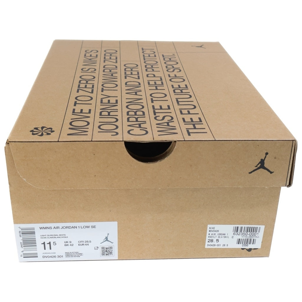 NIKE(ナイキ) WMNS AIR JORDAN 1 LOW SE LIGHT OLIVE ウィメンズ エアジョーダン1 ローカットスニーカー ホワイト/オリーブ US11.5/28.5cm DV0426-301