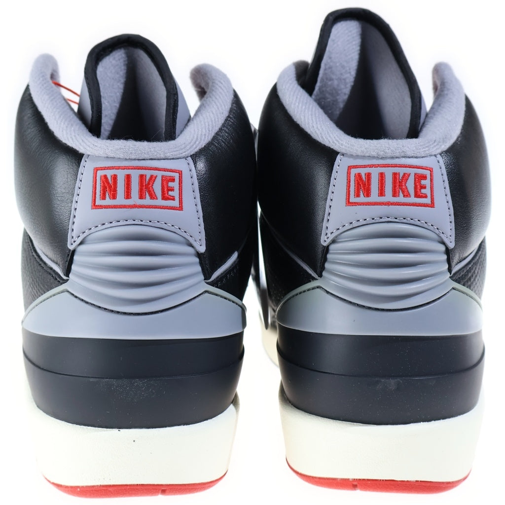 NIKE(ナイキ) AIR JORDAN 2 RETRO BLACK CEMENT エアジョーダン2 レトロ ブラックセメント ハイカットスニーカー ブラック/レッド US10.5/28.5cm DR8884-001