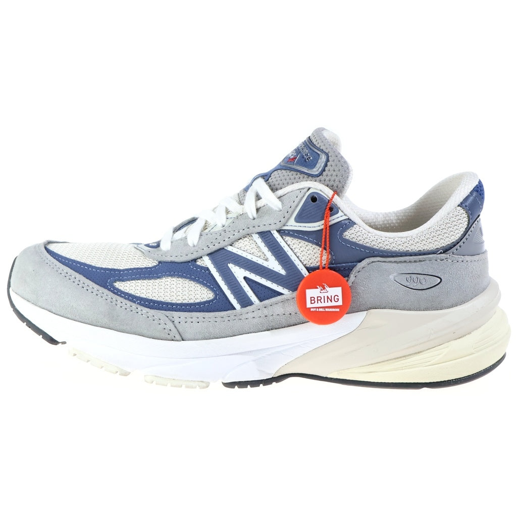 New Balance(ニューバランス) 990V6 スウェード メッシュ ローカットスニーカー グレー/ネイビー US8.5/26.5cm U990TC6