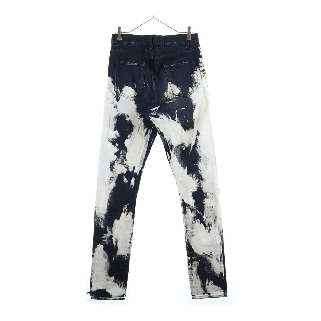 SAINT LAURENT PARIS(サンローランパリ) ブリーチ ダメージ加工 スキニーデニムパンツ ブラック 419412 Y801L