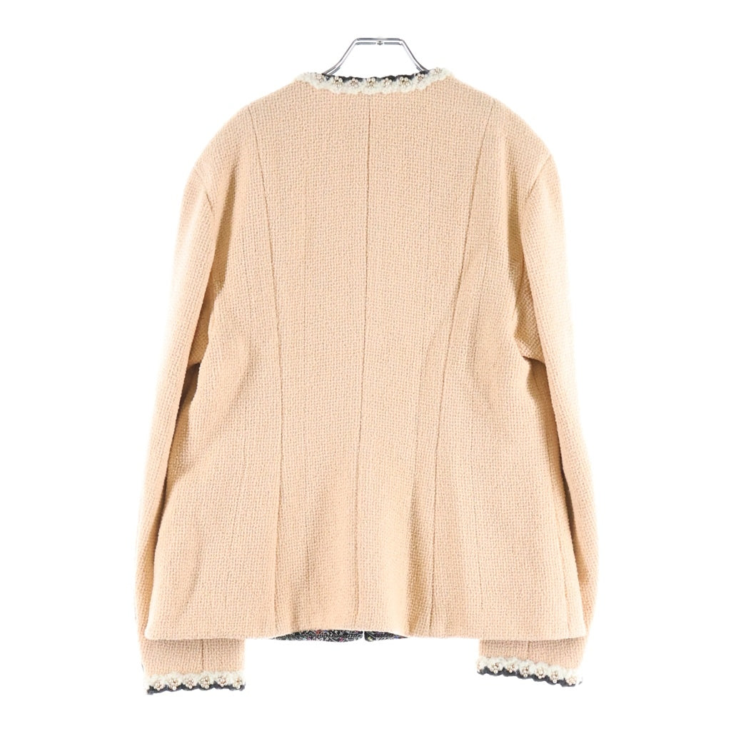 CHANEL(シャネル) 24AW Pearl Trim Tweed Jacket パールトリムツイードジャケット ピンク P77700V69436 レディース