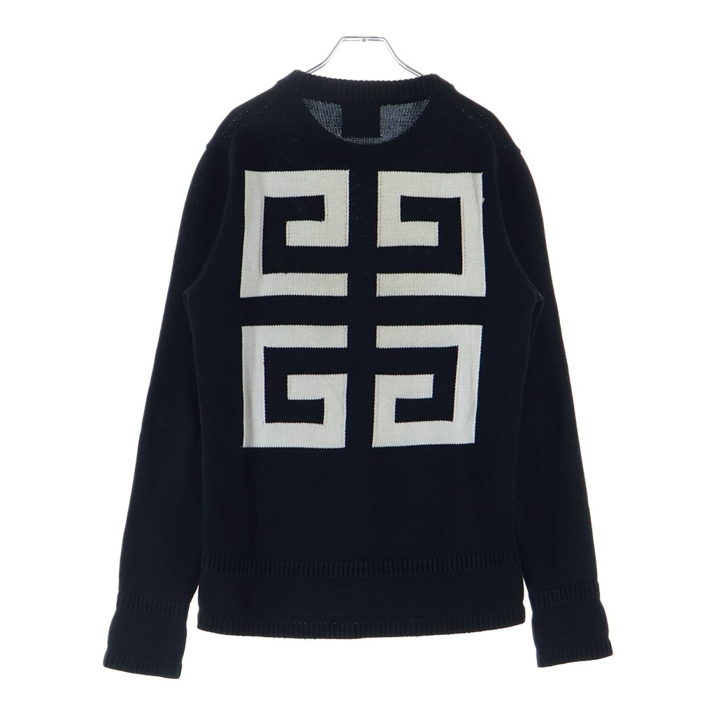 GIVENCHY(ジバンシィ) ロゴ 4G コットン クルーネック ニット セーター #XS ブラック BM90G9401M