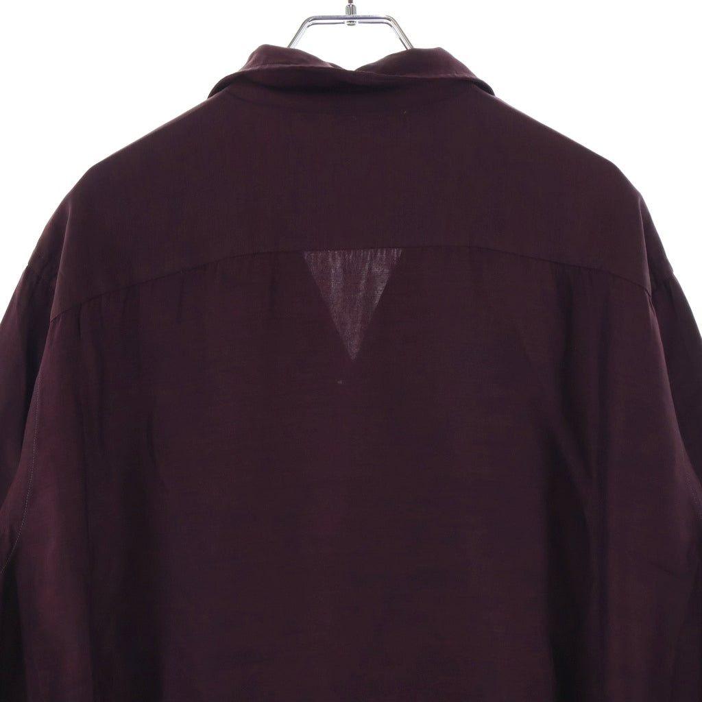 VINTAGE(ヴィンテージ) 50-60S BREWSTER OPEN COLLAR RAYON SHIRT オープンカラー レーヨンシャツ ボルドー -