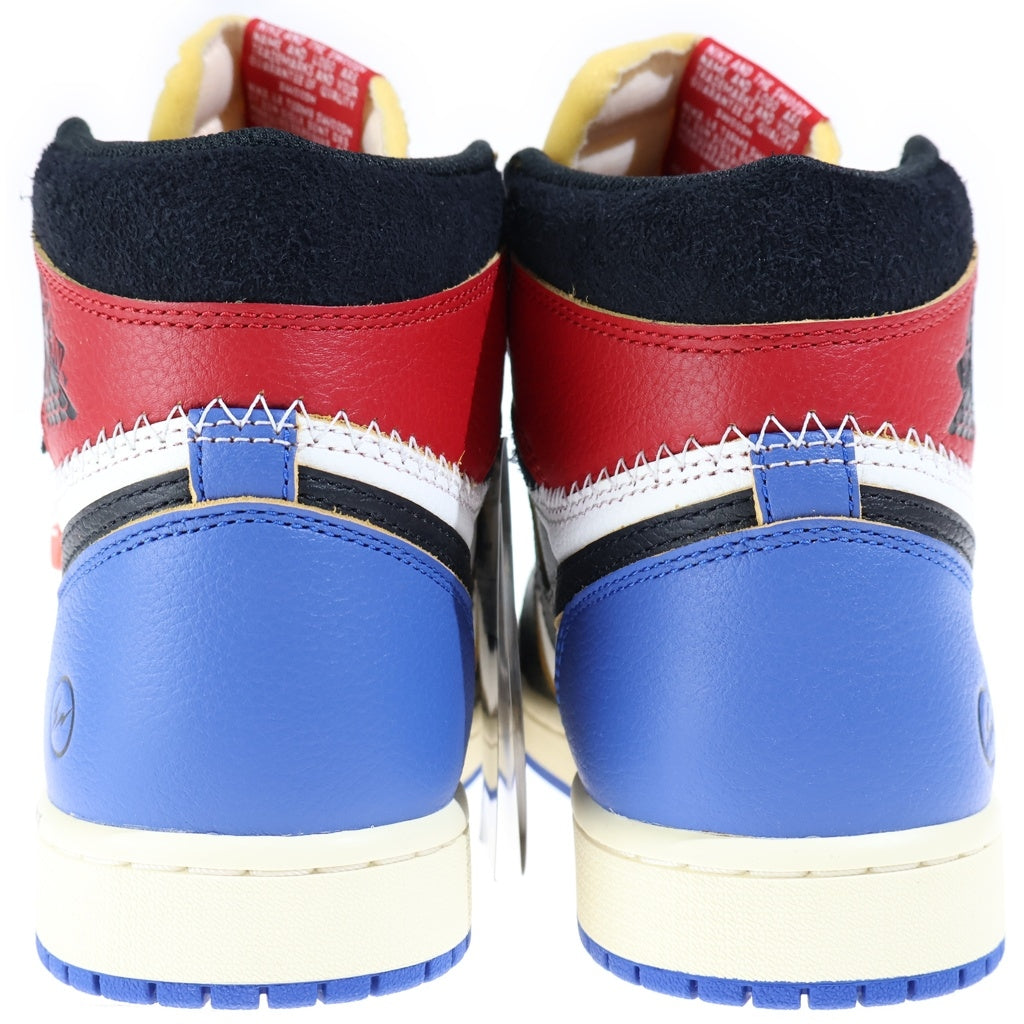 NIKE(ナイキ) ×FRAGMENT DESIGHN ×UNION AIR JORDAN 1 HIGH BLACK/VARSITY RED エアジョーダン1 ハイカットスニーカー US9/27.0cm IO7847-002