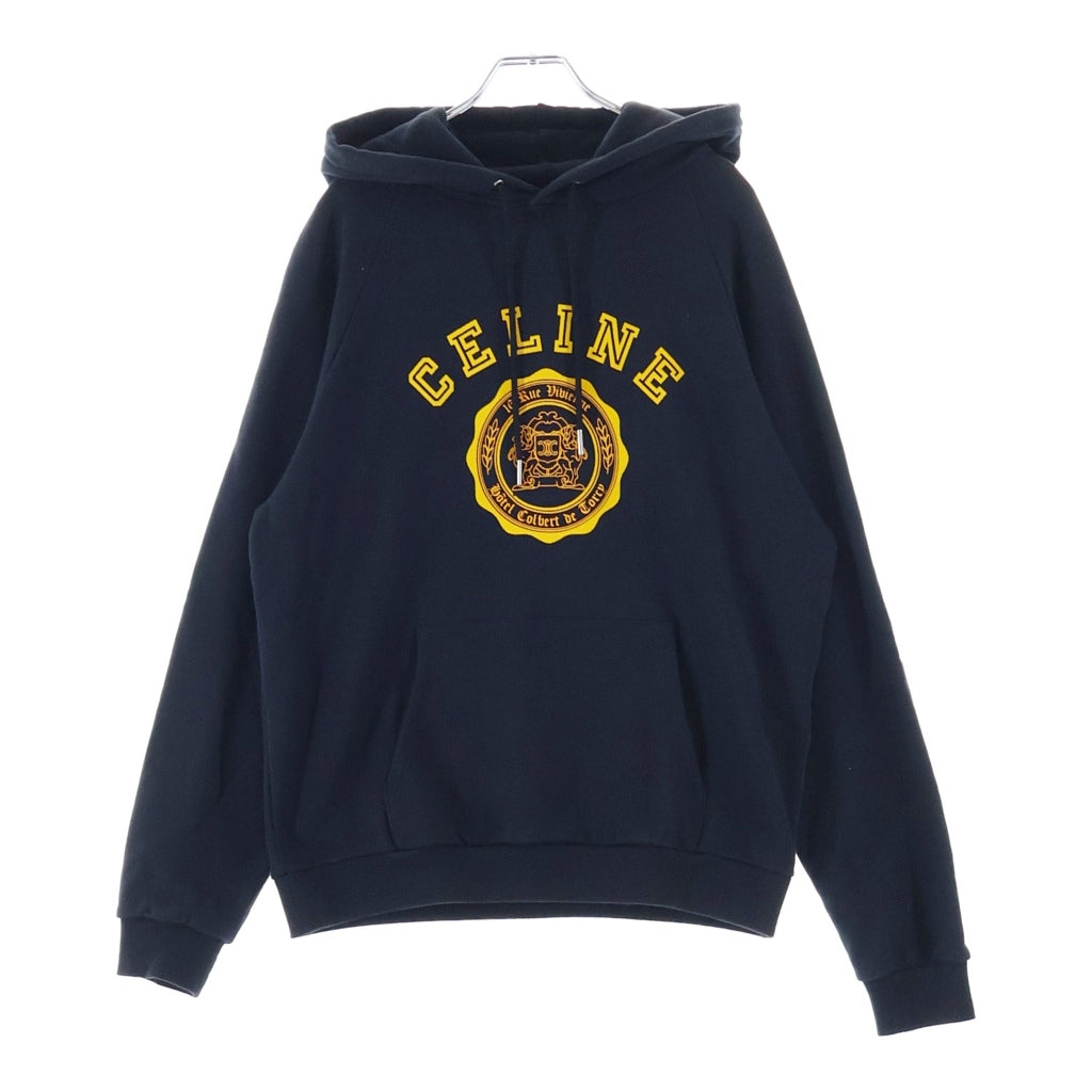CELINE(セリーヌ) BLASON カレッジロゴ プルオーバーパーカー フーディー RY033670Q.96NJ ネイビー
