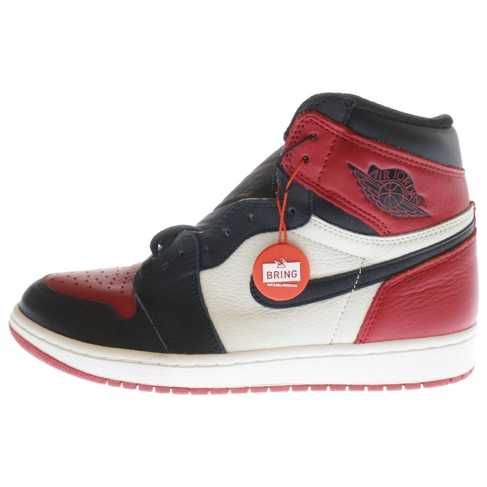NIKE(ナイキ) AIR JORDAN 1 RETRO HIGH OG BRED TOE 555088-610 エアジョーダン1 ブレッドトゥ ハイカットスニーカー レッド/ブラック US9/27cm