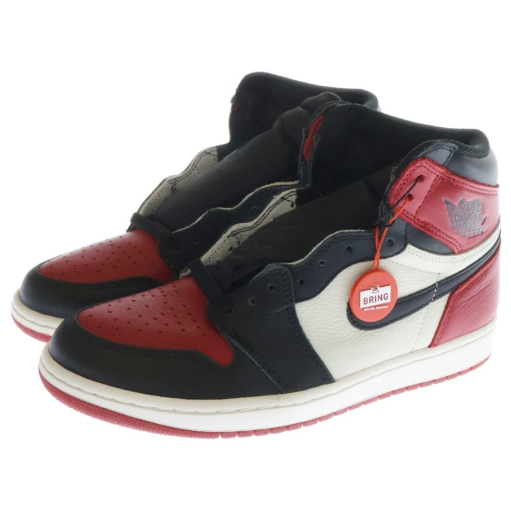 NIKE(ナイキ) AIR JORDAN 1 RETRO HIGH OG BRED TOE 555088-610 エアジョーダン1 ブレッドトゥ ハイカットスニーカー レッド/ブラック US9/27cm