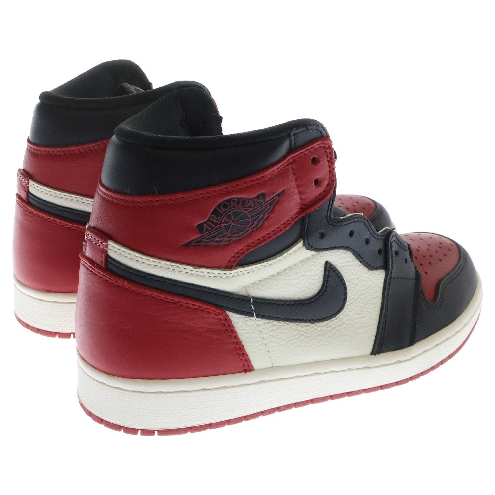 NIKE(ナイキ) AIR JORDAN 1 RETRO HIGH OG BRED TOE 555088-610 エアジョーダン1 ブレッドトゥ ハイカットスニーカー レッド/ブラック US9/27cm