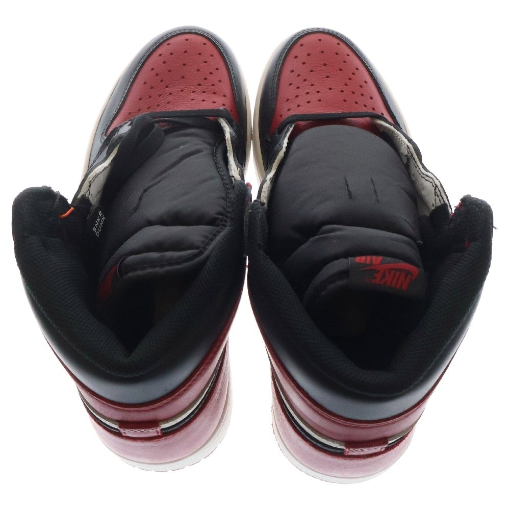 NIKE(ナイキ) AIR JORDAN 1 RETRO HIGH OG BRED TOE 555088-610 エアジョーダン1 ブレッドトゥ ハイカットスニーカー レッド/ブラック US9/27cm
