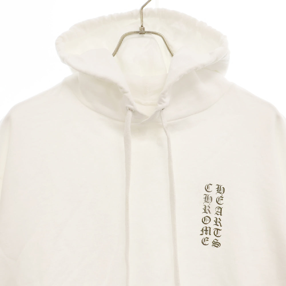 CHROME HEARTS(クロムハーツ) SWTSHRT PLVR 袖英字プリントプルオーバーパーカー ホワイト