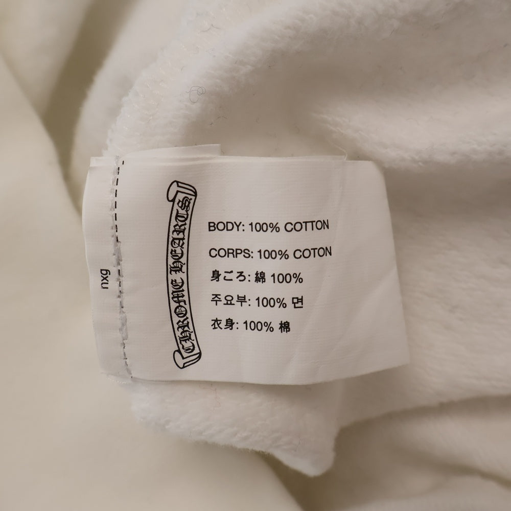 CHROME HEARTS(クロムハーツ) SWTSHRT PLVR 袖英字プリントプルオーバーパーカー ホワイト