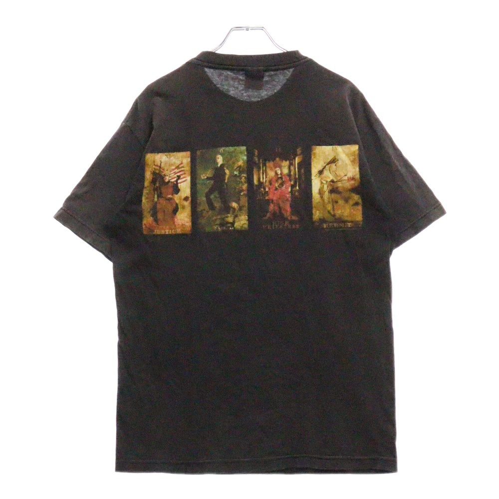 VINTAGE(ヴィンテージ) 00's MARILYN MANSON HIEROPHANT TAROT CARD TEE ALSTYLE マリリンマンソン タロット プリント半袖Tシャツ ブラック