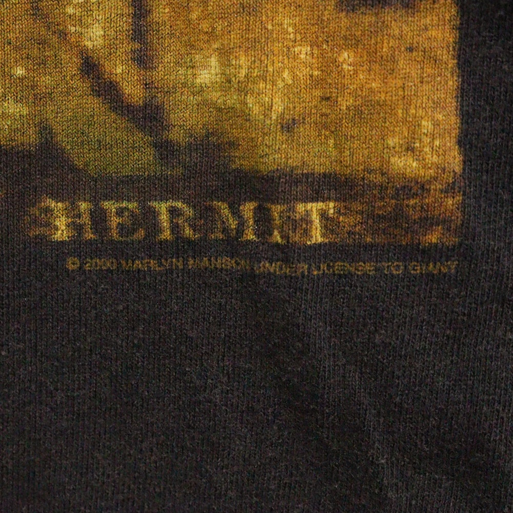 VINTAGE(ヴィンテージ) 00's MARILYN MANSON HIEROPHANT TAROT CARD TEE ALSTYLE マリリンマンソン タロット プリント半袖Tシャツ ブラック