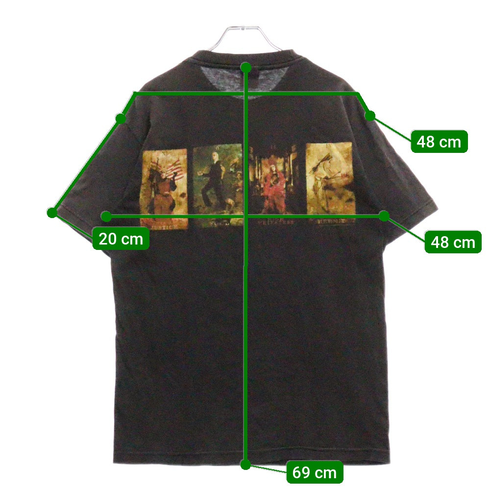 VINTAGE(ヴィンテージ) 00's MARILYN MANSON HIEROPHANT TAROT CARD TEE ALSTYLE マリリンマンソン タロット プリント半袖Tシャツ ブラック