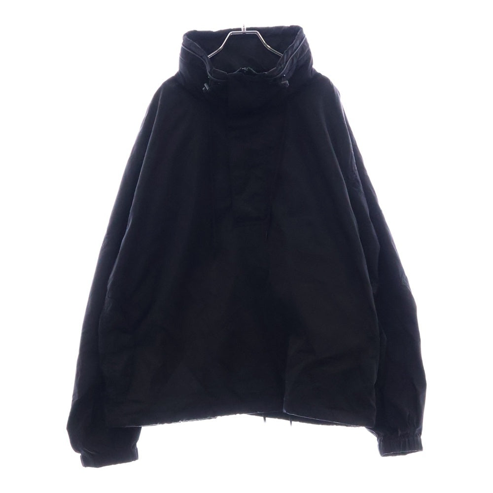 ALEXANDER WANG(アレキサンダーワン) 総柄ロゴ ナイロンハーフジップアップ ブルゾン ブラック UWC123202