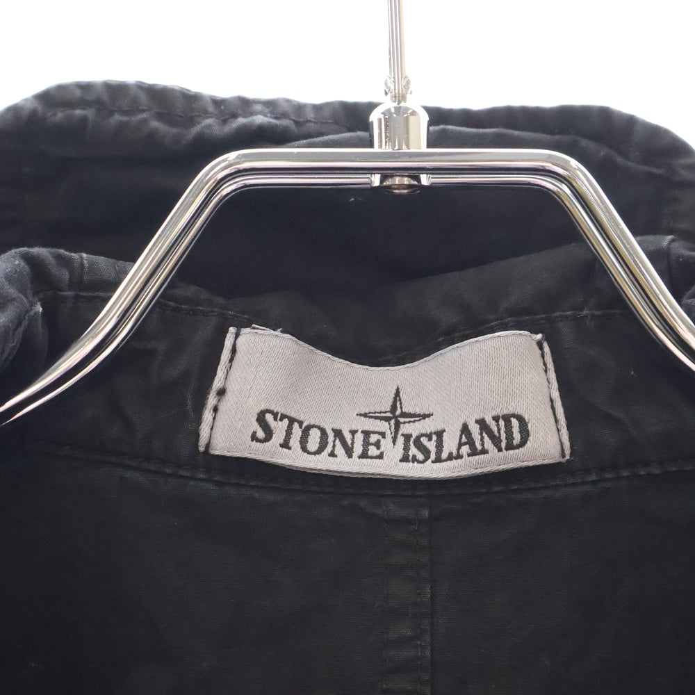 STONE ISLAND(ストーンアイランド) 24SS サイドワッペンロゴ ジップアップジャケット ブラック 8015106WN