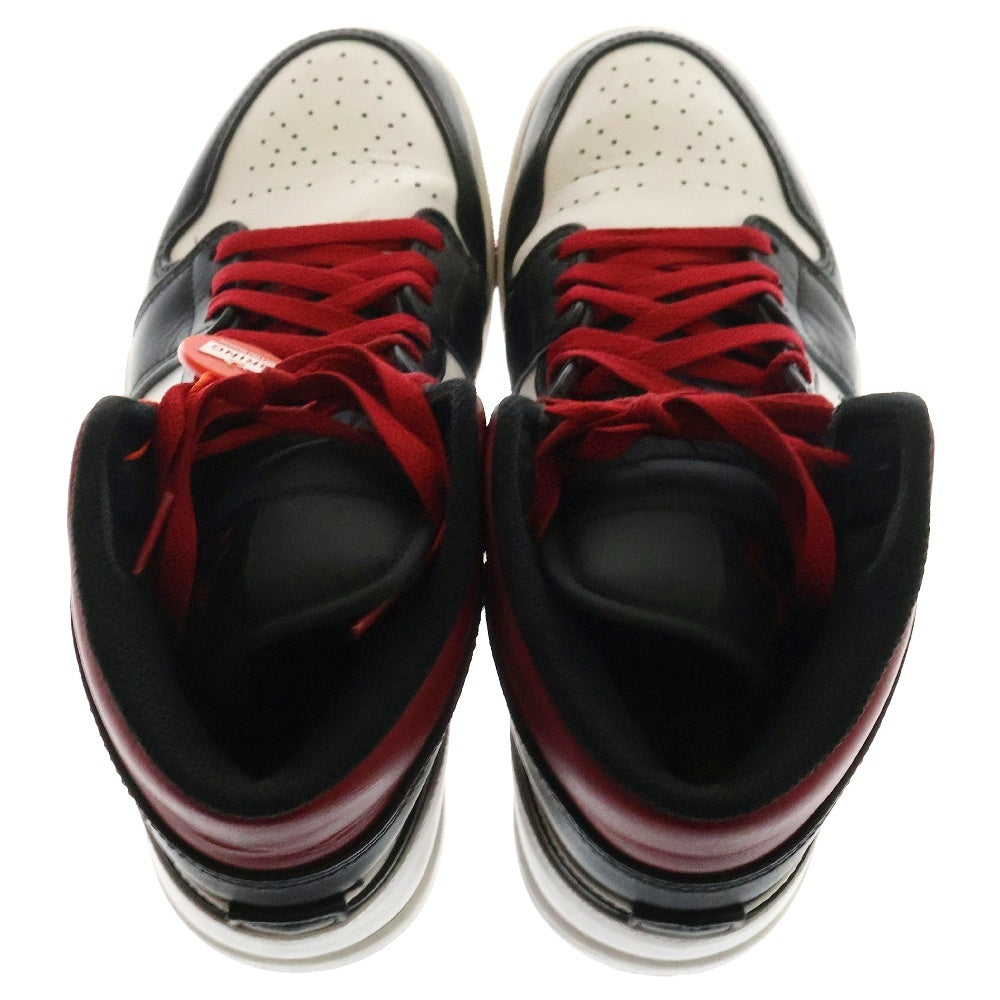NIKE(ナイキ) Air Jordan 1 Mid Gym Red エアジョーダン1 ミッドカットスニーカー ホワイト/ブラック/レッド DQ8426 106 26.5cm